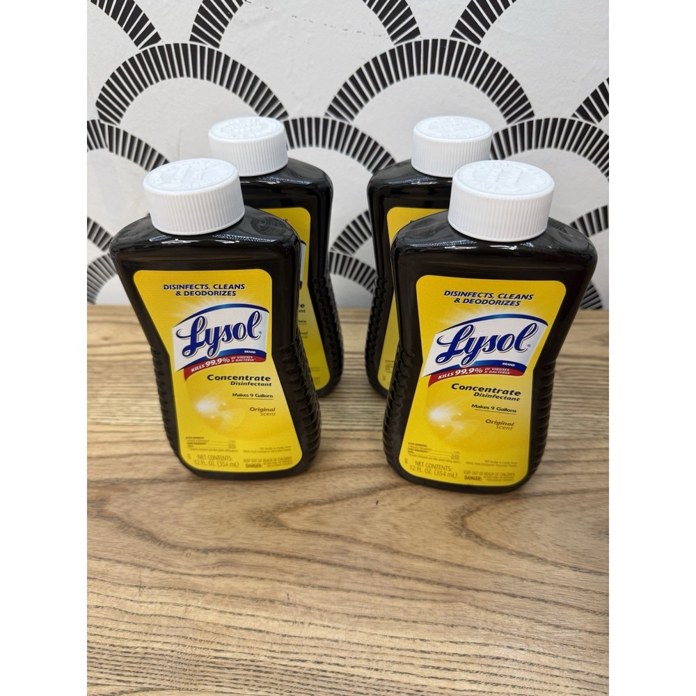 4x Lysol Concentrate Disinfectant Original Scent  12 fl oz Makes 9 Gallons